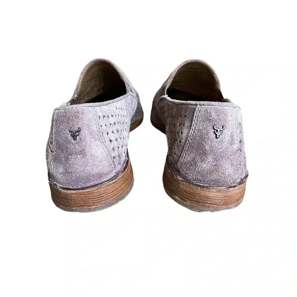 TRASK Ali Perforated Leather Suede Slip On Loafers Flats Women’s Size 7M